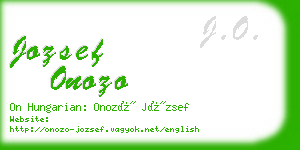 jozsef onozo business card